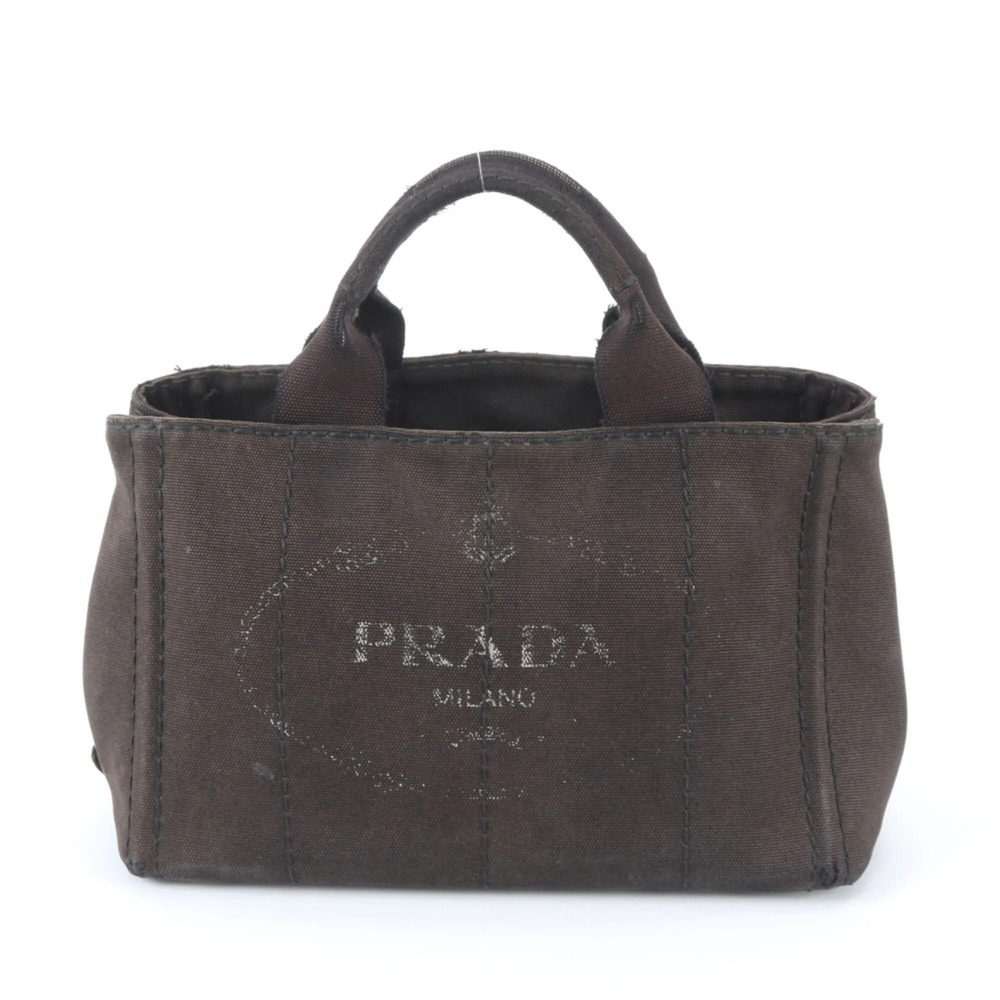 Prada Canapa handbag/tote bag, black, brand name, women's.